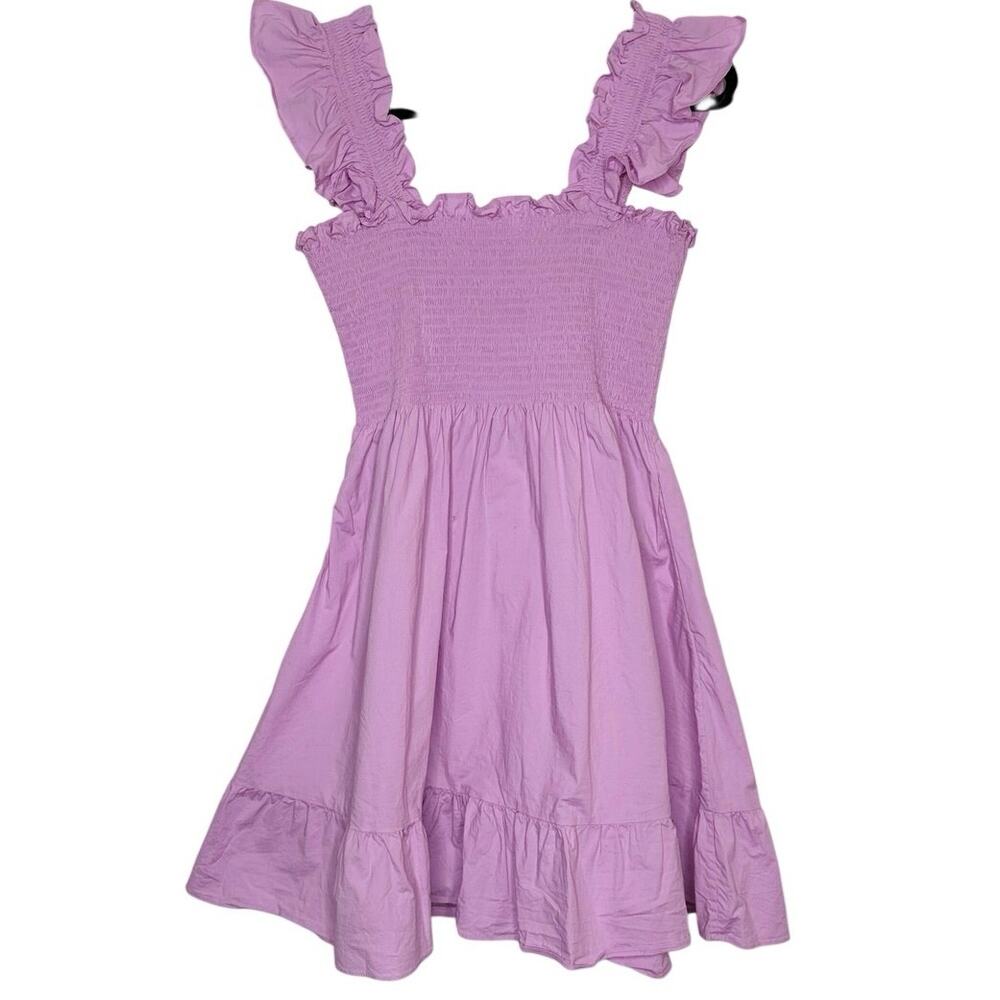 Hill House Home Elizabeth Nap Dress Smocked Women's Lilac Size Small - Picture 3 of 6